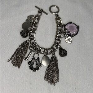 Alex and Ani Silver Charm Bracelet with Purple Accents THE MUSE 2018